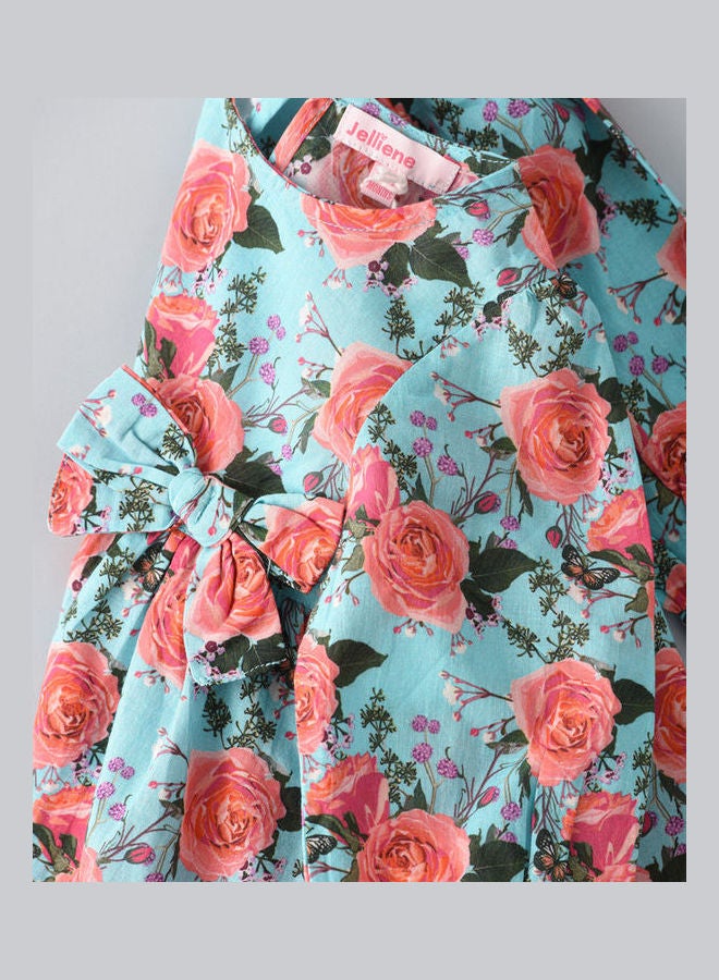 Jelliene Woven Floral Print Dress Multicolour - Image 4