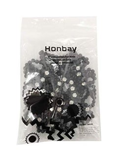 HONBAY Elastic Handmade Crochet Hair Net Snood With Pearls And Rhinestones For Ballet, Dance, Skating Black 10cm  - Image 5