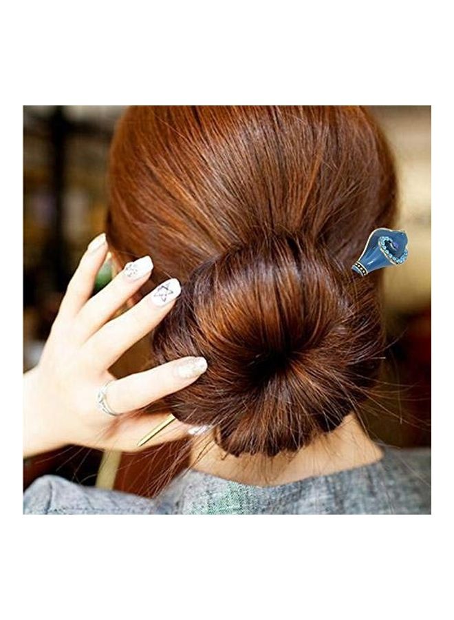 HONBAY - Cloisonn Vintage Hair Stick With Calla Chinese Traditional Style Fashion Chopsticks Hairpin - Image 1