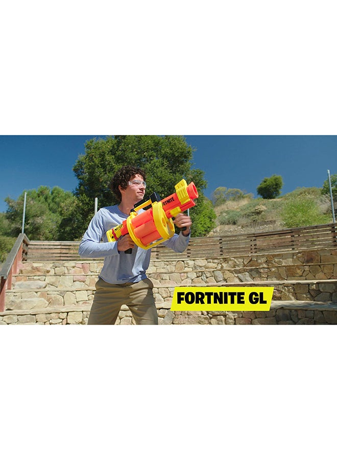 NERF - Nerf Fortnite Gl Rocket-Firing Blaster -- 6-Rocket Drum, Pump-To-Fire -- Includes 6 Official Nerf Rockets -- For Youth, Teen, Adult 13.74x5xinch - Image 1