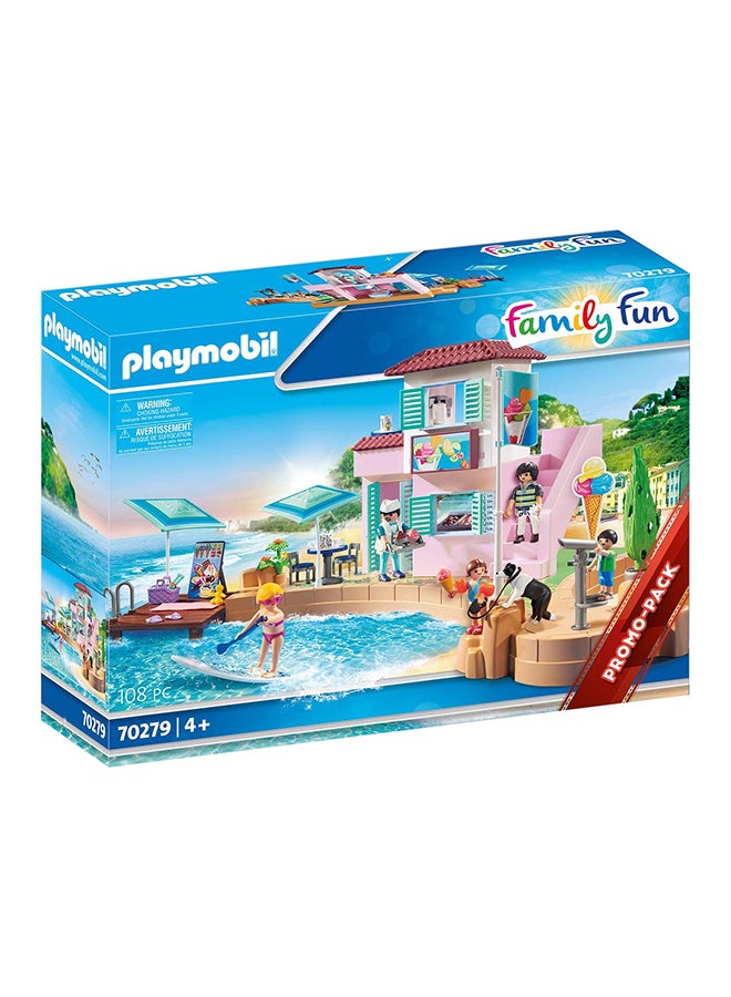 بلاي موبيل محل الآيس كريم على الواجهة البحرية، مجموعة ألعاب متعددة الألوان - Image 1