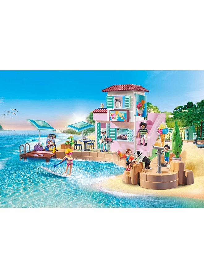 بلاي موبيل محل الآيس كريم على الواجهة البحرية، مجموعة ألعاب متعددة الألوان - Image 2