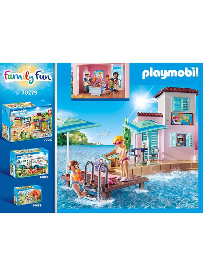 بلاي موبيل محل الآيس كريم على الواجهة البحرية، مجموعة ألعاب متعددة الألوان - Image 3