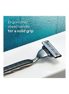 Gillette 4 Cartridge Manual Shaving Razor Blades Multicolour 4.4488188931X4.1338582635X0.9842519675inch  - Image 4