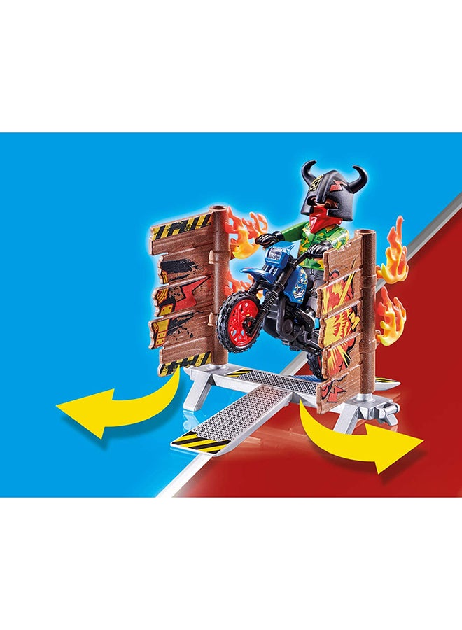 بلاي موبيل عرض حيلة موتوكروس مع مجموعة مركبات الجدار الناري - Image 4