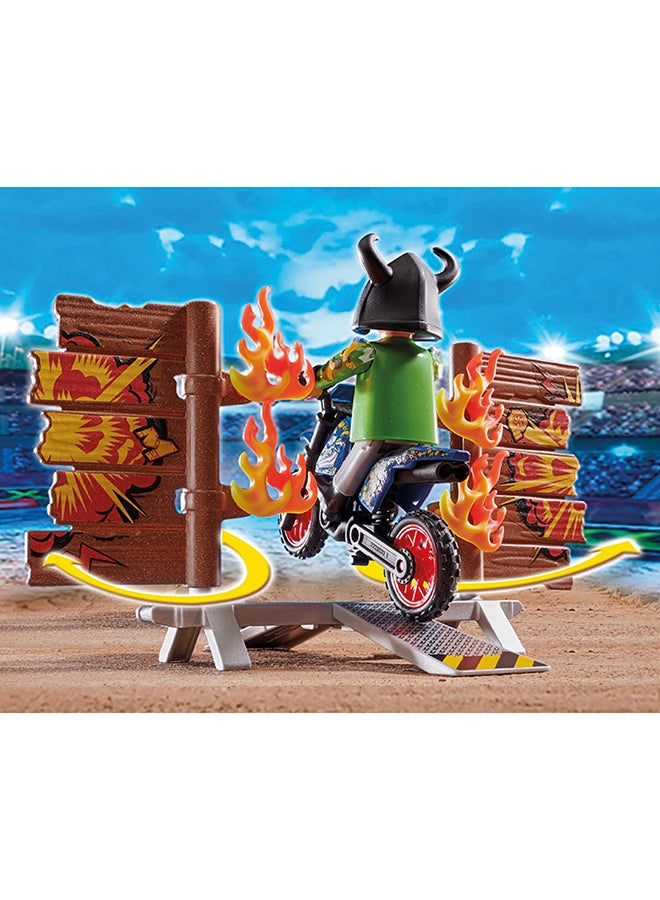 بلاي موبيل عرض حيلة موتوكروس مع مجموعة مركبات الجدار الناري - Image 3