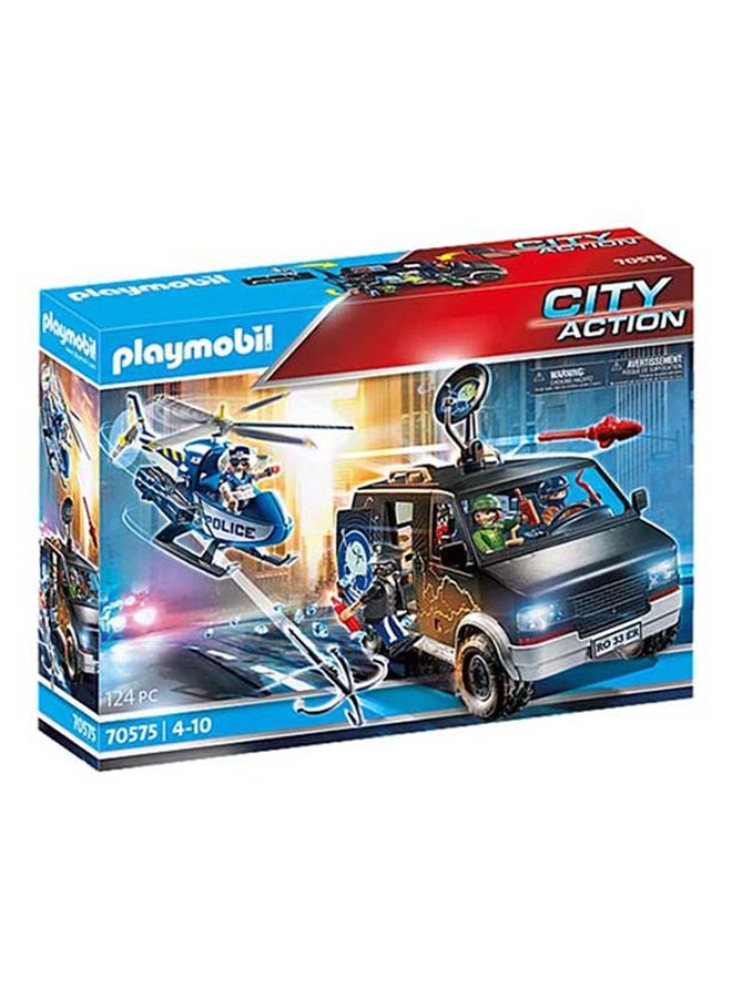 بلاي موبيل مطاردة طائرات الهليكوبتر مع مجموعة مركبات فان هارب - Image 1