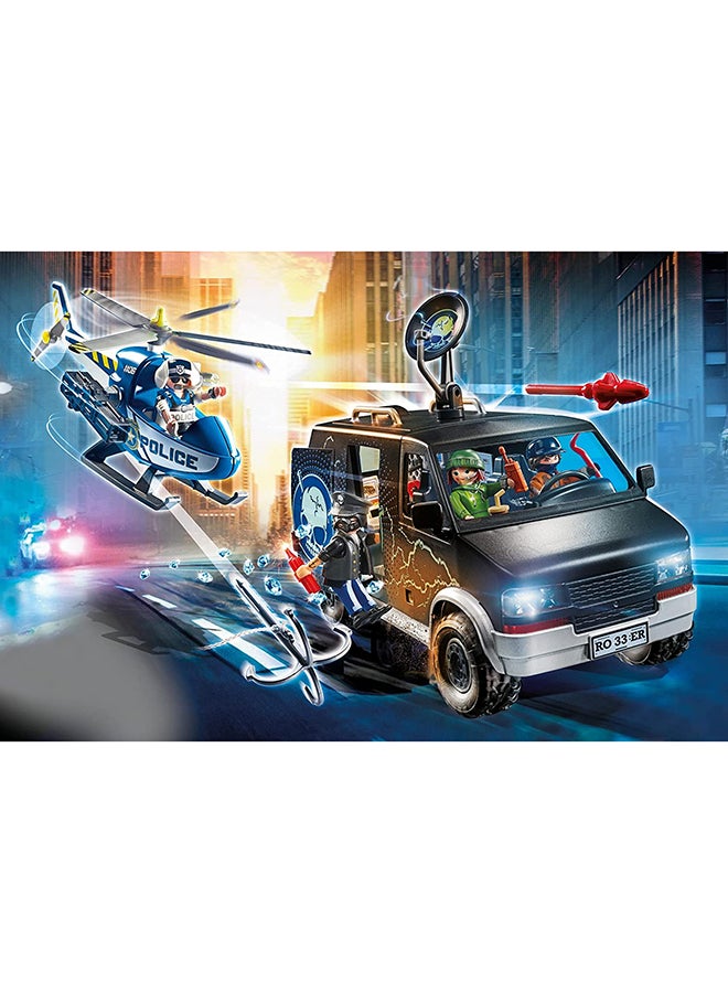 بلاي موبيل مطاردة طائرات الهليكوبتر مع مجموعة مركبات فان هارب - Image 2