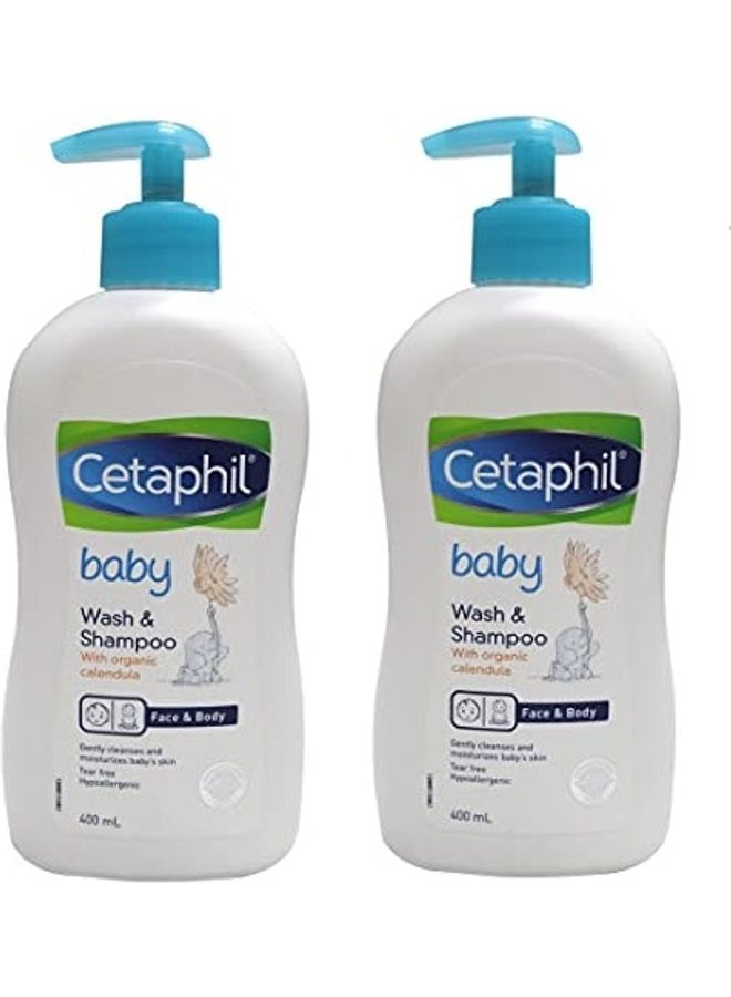 سيتافيل Baby Wash And Shampoo with Organic Calendula - Pack of 2 1X2X1.8inch  - Image 1