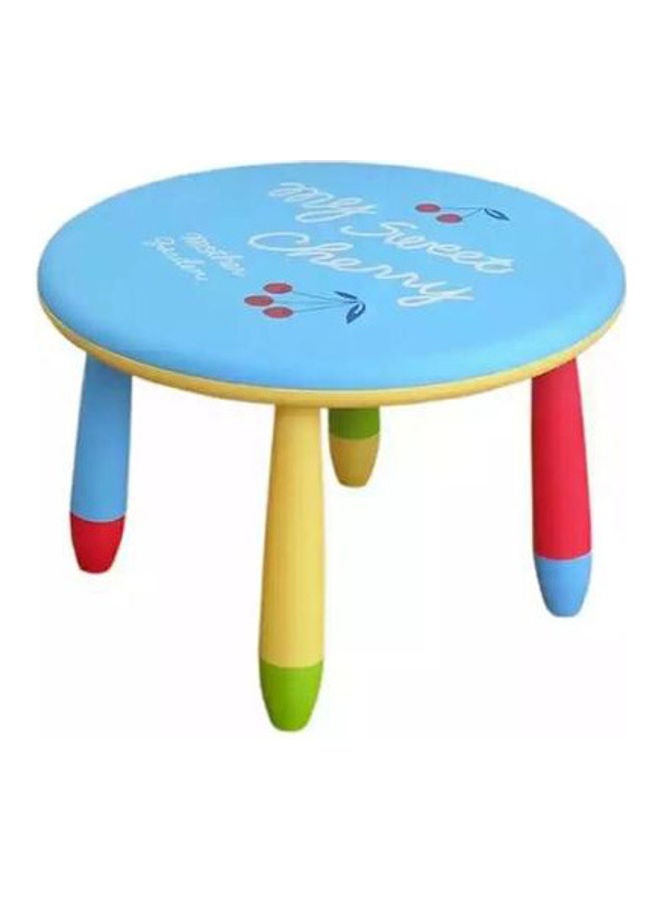 JSAITOYS Children Round Daycare Plastic Table Blue 47x70x70cm  - Image 1