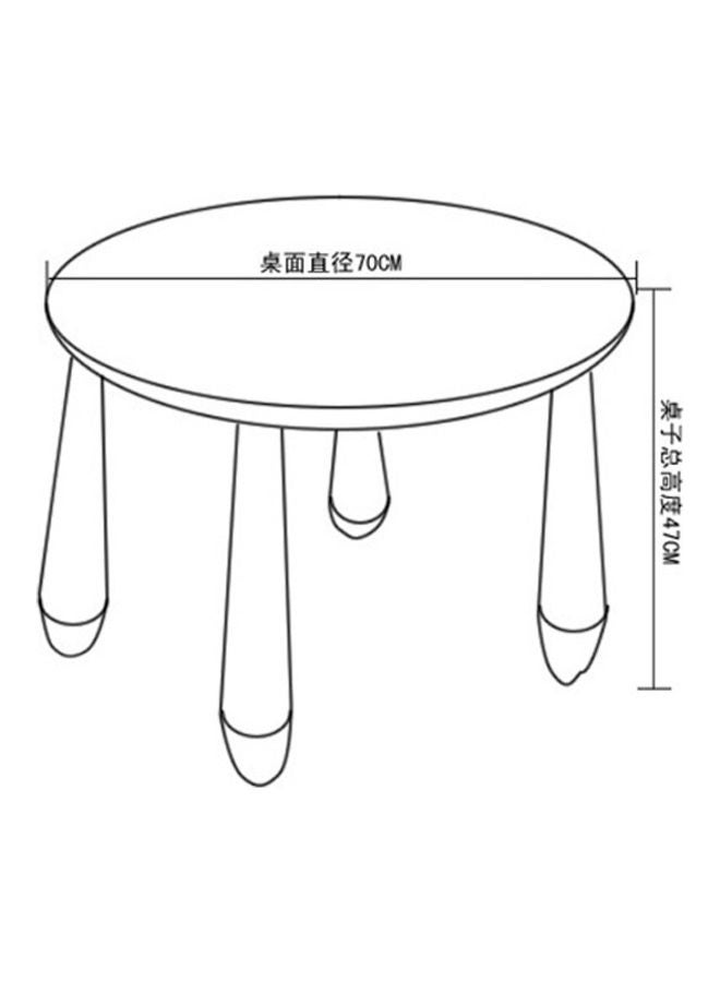 JSAITOYS Children Round Daycare Plastic Table Blue 47x70x70cm  - Image 3