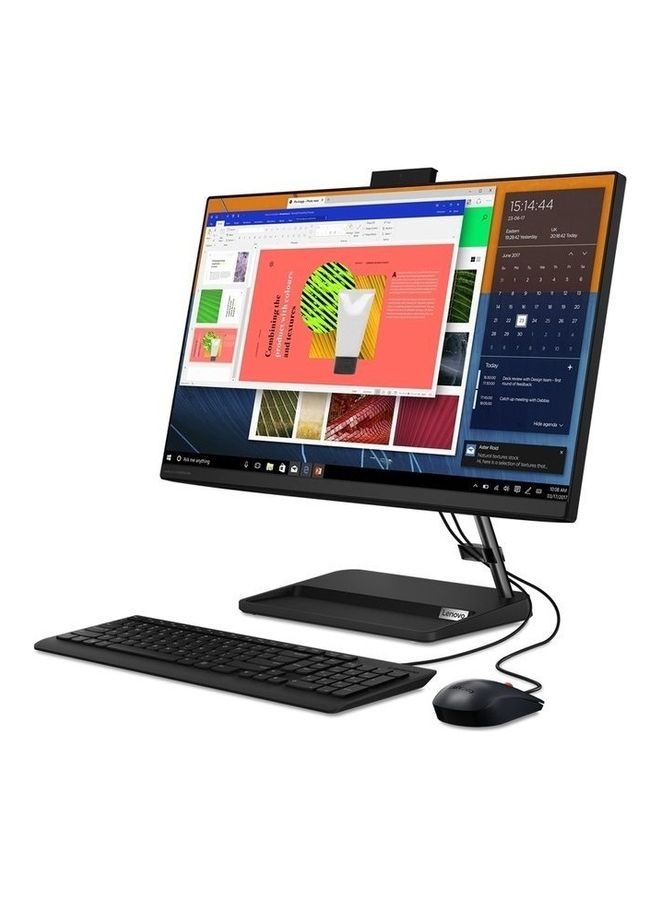 Lenovo - IdeaCentre AIO 3 24ITL6 With 23.8-Inch IPS Display Touch Screen, Core i3 Processor/4GB RAM/256GB SSD/Windows/Intel UHD Graphics English/Arabic Black - Image 1