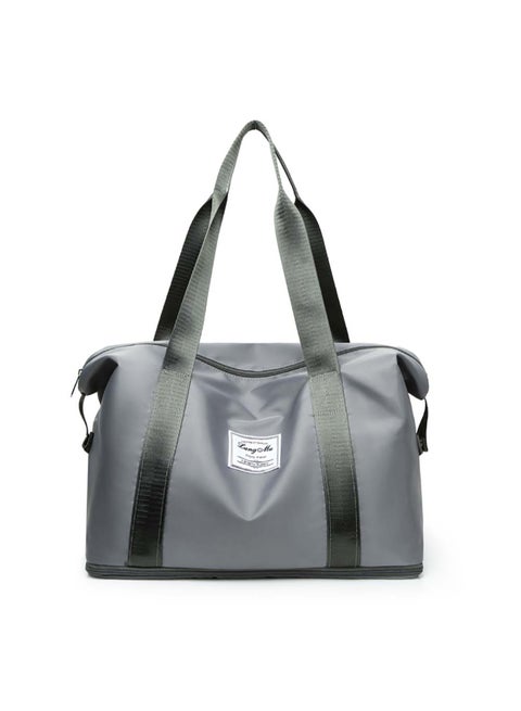 Fashionable Oxford Large-Capacity Shoulder Bag Grey