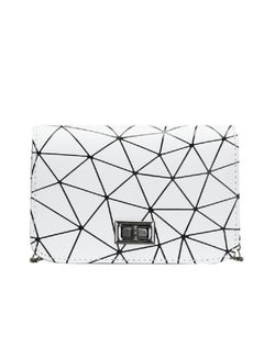 Sharpdo New Lattice Diagonal Crossbody Bag White/Black  - Image 1