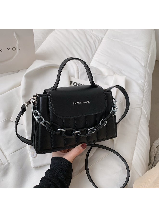 Sharpdo Chain Detail Crossbody Bag Black - Image 4