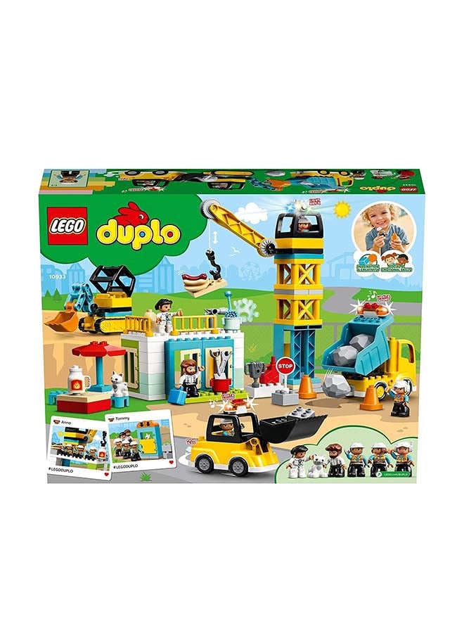 LEGO - 10933 Duplo Construction Tower Crane And  Building Toy 123 Pieces 123 2+ Years - Image 1