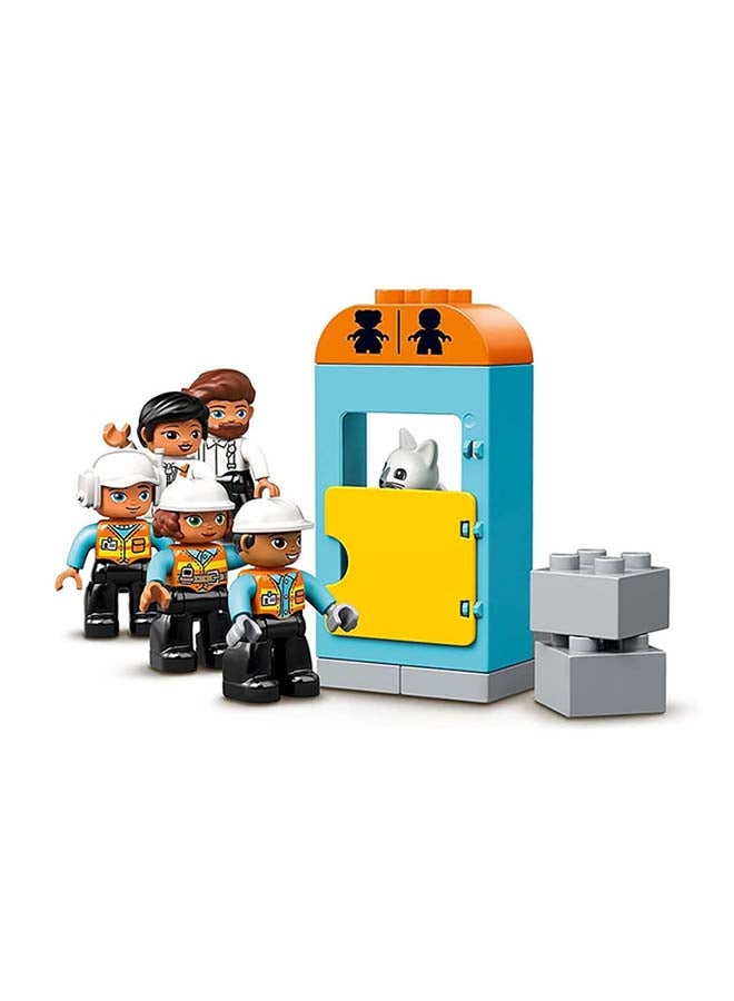 LEGO - 10933 Duplo Construction Tower Crane And  Building Toy 123 Pieces 123 2+ Years - Image 1