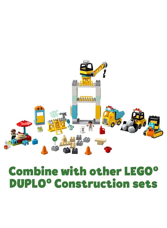 LEGO - 10933 Duplo Construction Tower Crane And  Building Toy 123 Pieces 123 2+ Years - Image 1