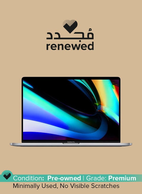Renewed - Macbook Pro (2019) Touch Bar A2141 Laptop With 16-inch Display, Intel Core i9 Processor/8th Gen/16GB RAM/1TB SSD/4GB Radeon Pro 5500M Graphics English Space Grey