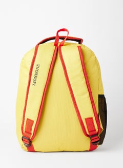 LIONBONE Aeroplane printed Polyester Kids Backpack with zip closure Ideal for 6-8 years age group, Plastic Sipper And Polyester Pouch Yellow/White/Green  - Image 3