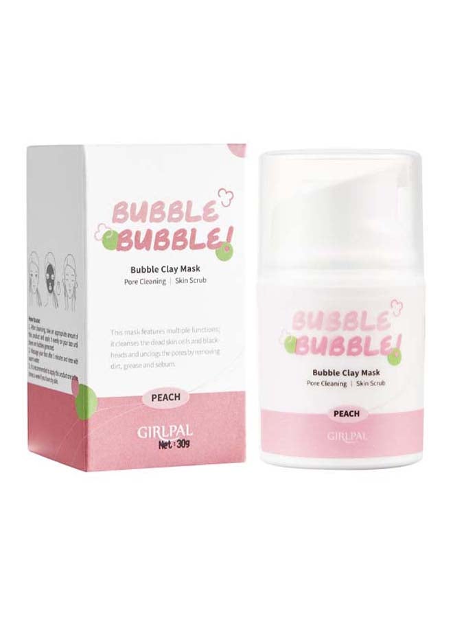 GIRLPAL - Peach Bubble Clay Mask 30grams - Image 1