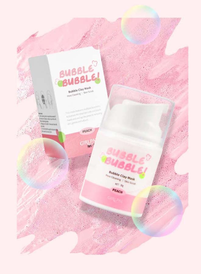 GIRLPAL - Peach Bubble Clay Mask 30grams - Image 1