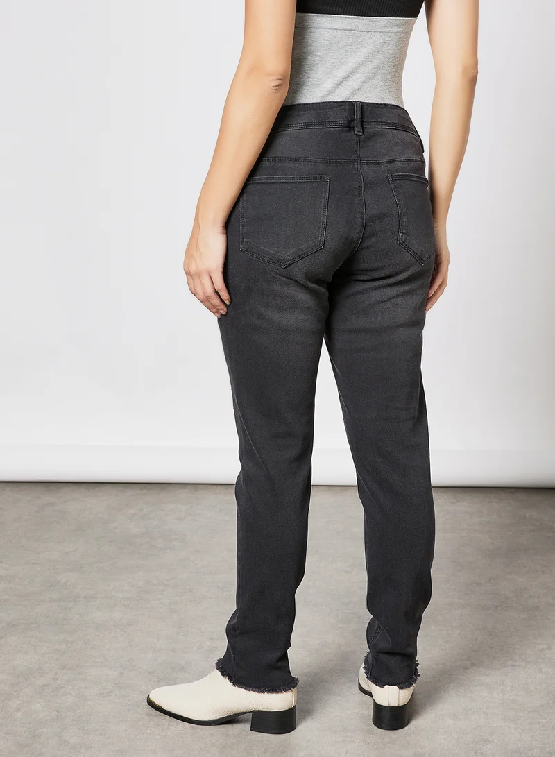 Mamalicious Maternity Slim Fit Jeans Black