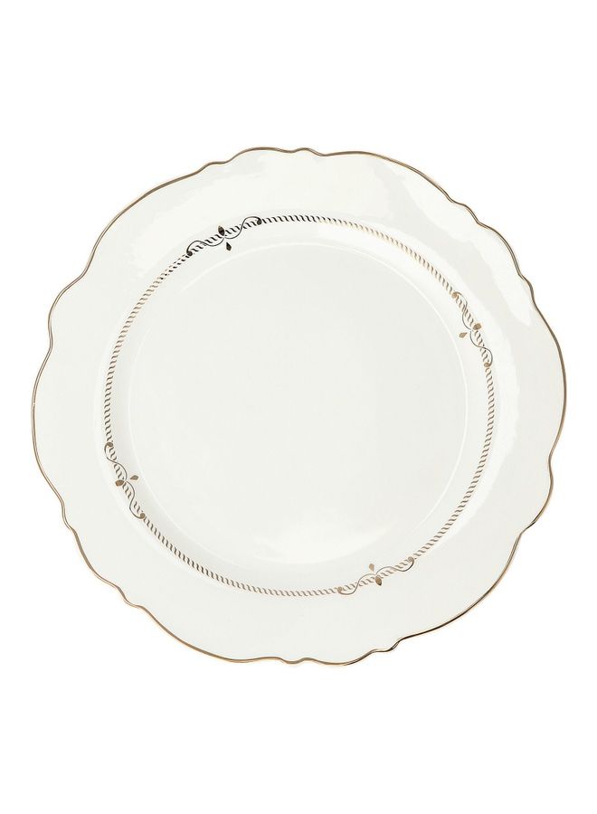 La Mesa 18-Piece Andalusian Frill Dinner Set White/Gold 10.5inch  - Image 2