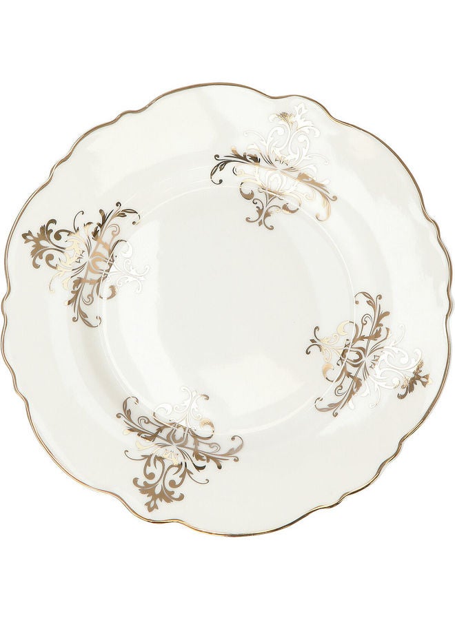 La Mesa 18-Piece Andalusian Frill Dinner Set White/Gold 10.5inch  - Image 4