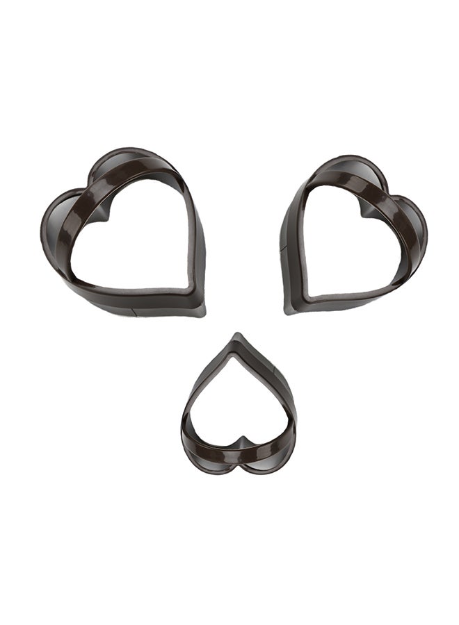 3 Piece Heart Shape Cookie Cutter Brown 7.5x8.4x6.1cm - v1635940143/N50597176A_3