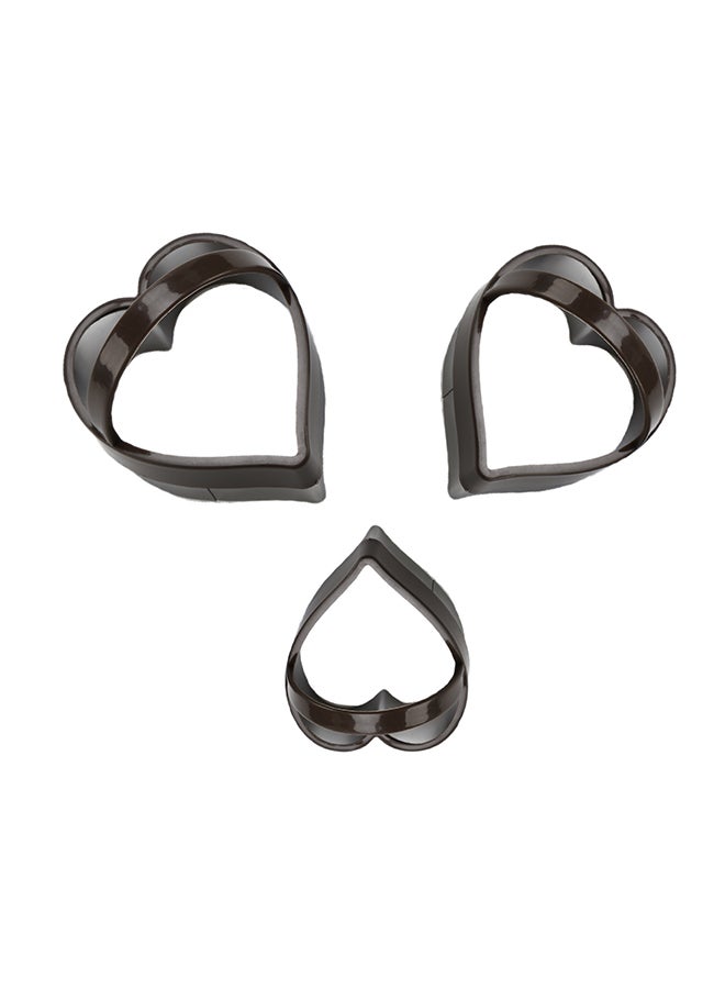 Penguen 3 Piece Heart Shape Cookie Cutter Brown 7.5x8.4x6.1cm - Image 3