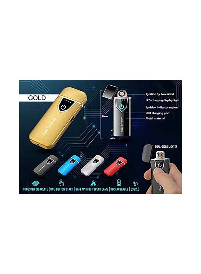Capz Creation Lighter Electronic, CAPZ Creation [2021 Design] Upgraded Electric Rechargeable Lighter USB Lighter Flameless Windproof with LED Battery Display Hiking or Camping Accessories Gift Ideas for Men 0.15kg - Image 5