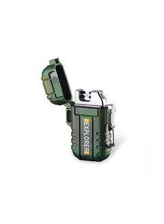 Electric Lighter Rechargeable USB, USB Lighter with Dual Arc, Waterproof Electric Lighter, Flameless Windproof Rechargeable Lighter for Camping Hiking Outdoor Adventure 0.24kg