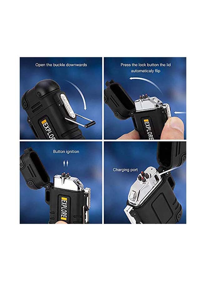 Explorer Arc Lighter Outdoor Waterproof Windproof Plasma Lighter Rechargeable USB Electronic Lighters with Emergency Whistle for Camping,Adventure,EDC Survival Tactical Gear 0.26kg  - Image 3