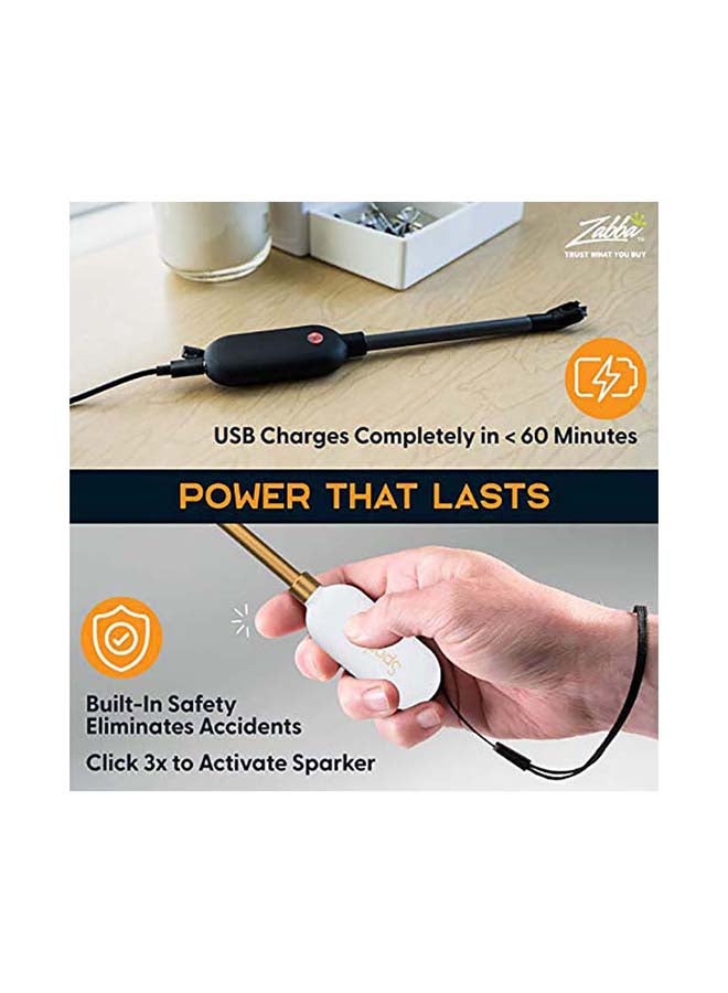 Power Practical - Candle Lighter - Sparkr USB Rechargeable Electric Lighter Plasma Technology & Extra Long Wand, Flameless Lighters for Candles, Camping, & Cooking, Black 0.70kg - Image 1