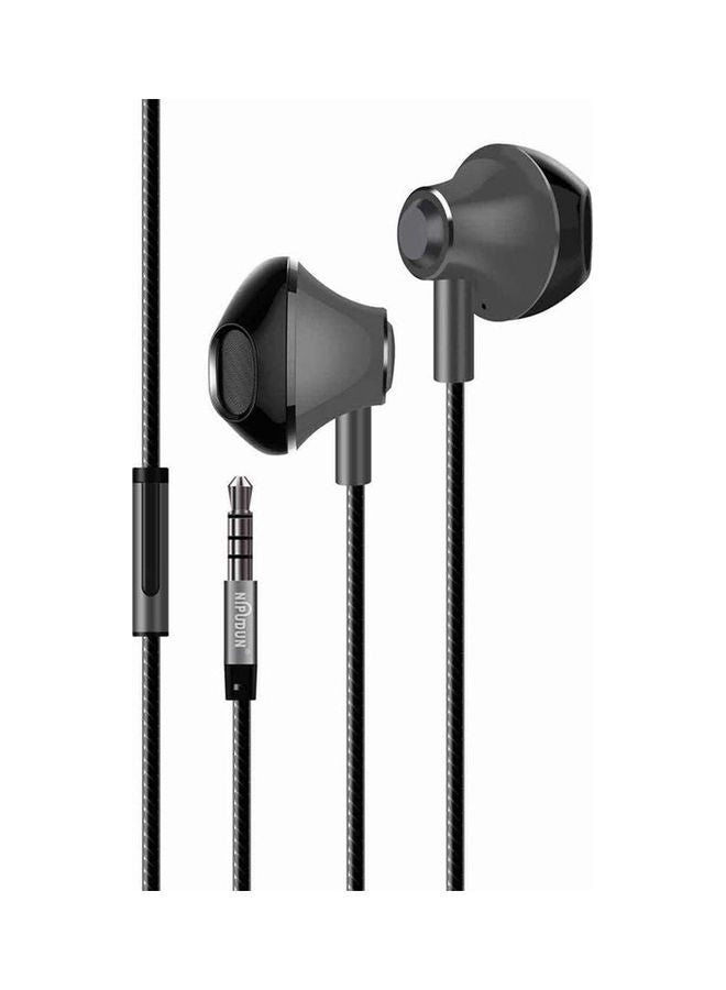 NIPUDUN In-Ear Wired Headphones Black  - Image 1