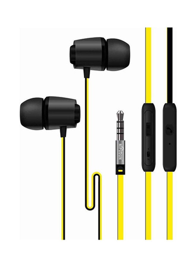 NIPUDUN In-Ear Wired Headphones Black/Yellow  - Image 2