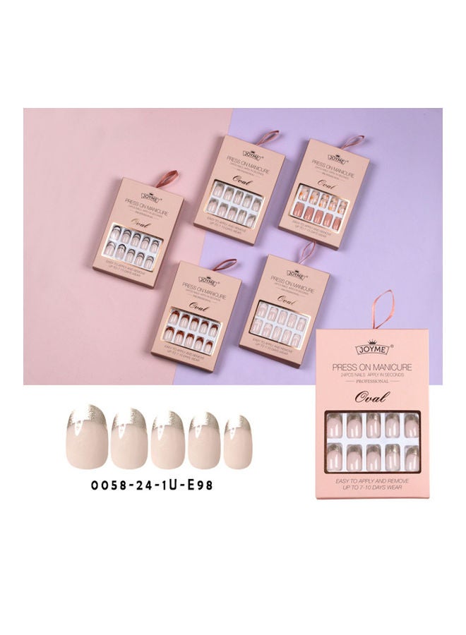 JOYME - 24-Piece False Nails Multicolour - Image 1