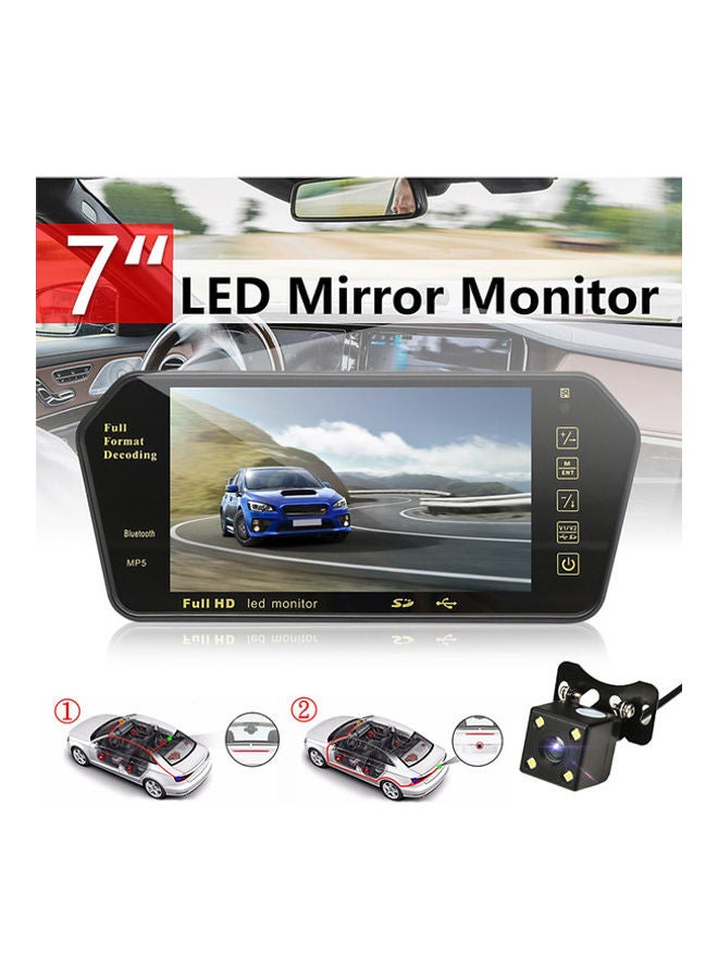 Generic - Car Reverse Parking Assistance TFT LCD Bluetooth Rear View Mirror Monitor - Image 1
