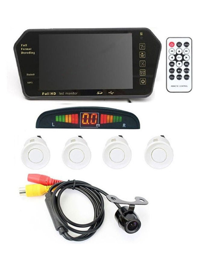 طقم مرآة رؤية خلفية TFT عالية الوضوح 3 في 1 مع كاميرا عكسية ومستشعر - Image 1