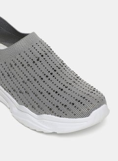 Athletiq Basic Slip Ons Mid Grey Melange  - Image 4