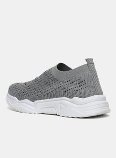 Athletiq Basic Slip Ons Mid Grey Melange  - Image 3