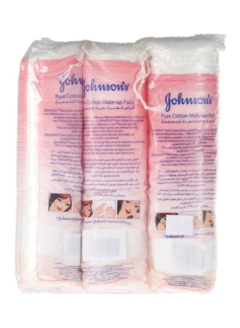 Johnson's Pure Cotton Make-Up Pack of 3 -80 Pads  - Image 2