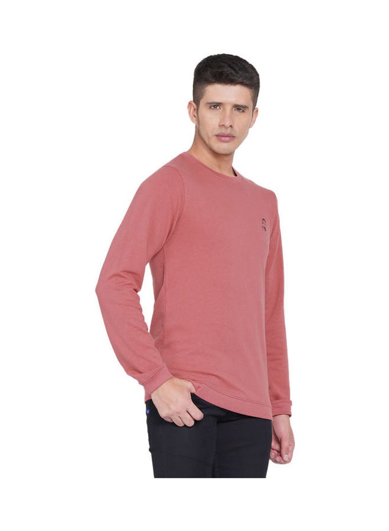 لورين سميث سويت شيرت كاجوال بفتحةِ رقبة مستديرة زهري - Image 3