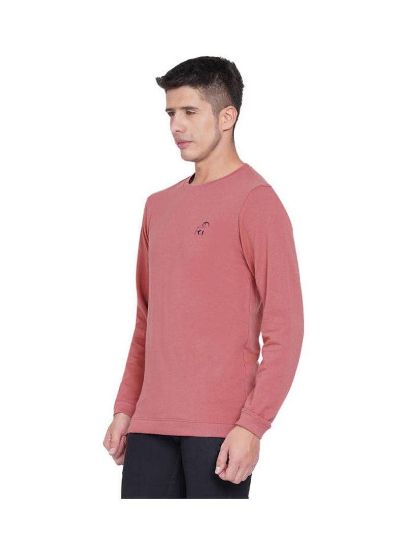 لورين سميث سويت شيرت كاجوال بفتحةِ رقبة مستديرة زهري - Image 4