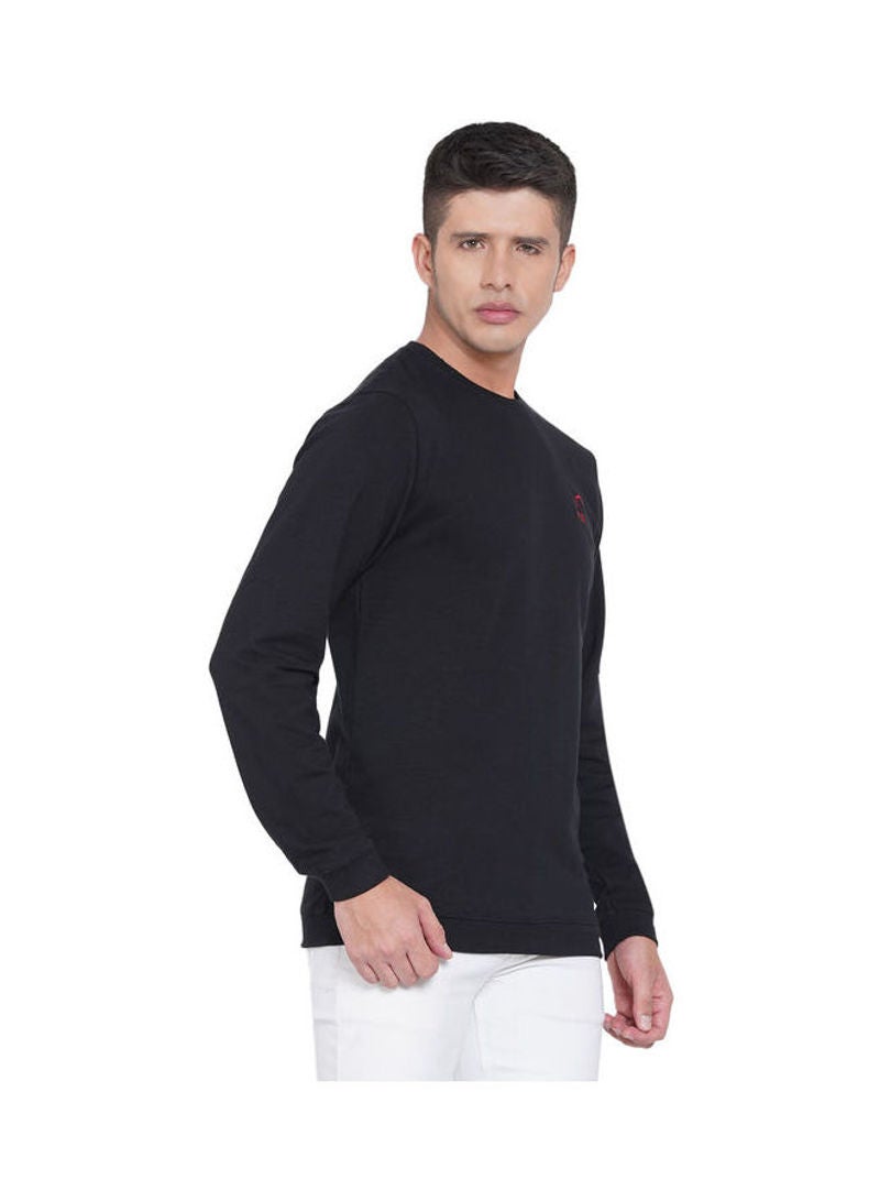 لورين سميث سويت شيرت كاجوال بفتحةِ رقبة مستديرة أسود - Image 3