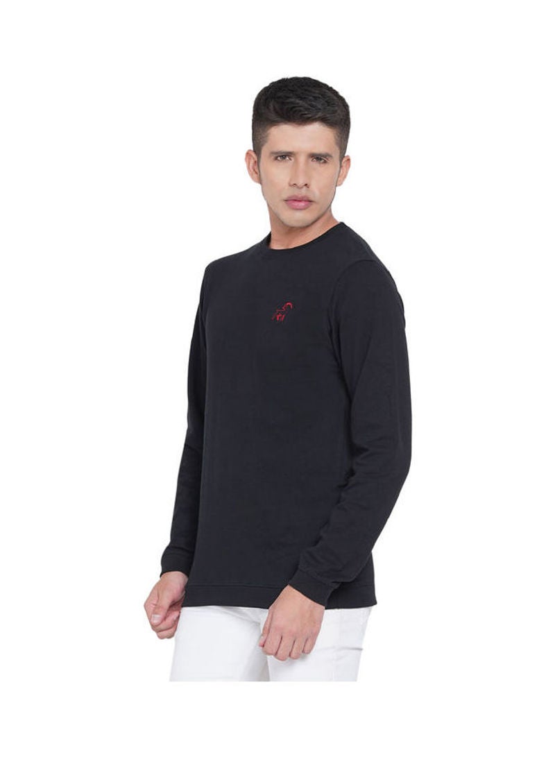 لورين سميث سويت شيرت كاجوال بفتحةِ رقبة مستديرة أسود - Image 4