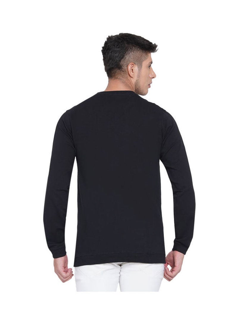 لورين سميث سويت شيرت كاجوال بفتحةِ رقبة مستديرة أسود - Image 2