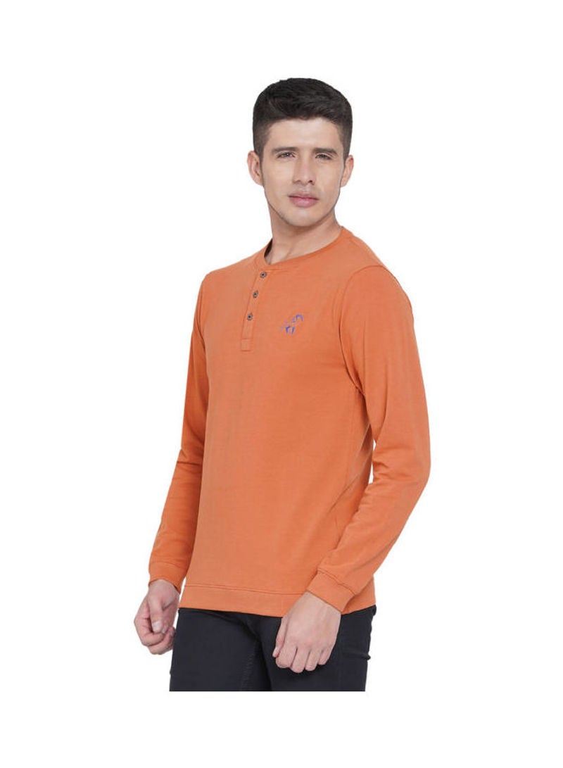 لورين سميث سويت شيرت بأكمام طويلة وأزرار للإغلاق تانجو - Image 4