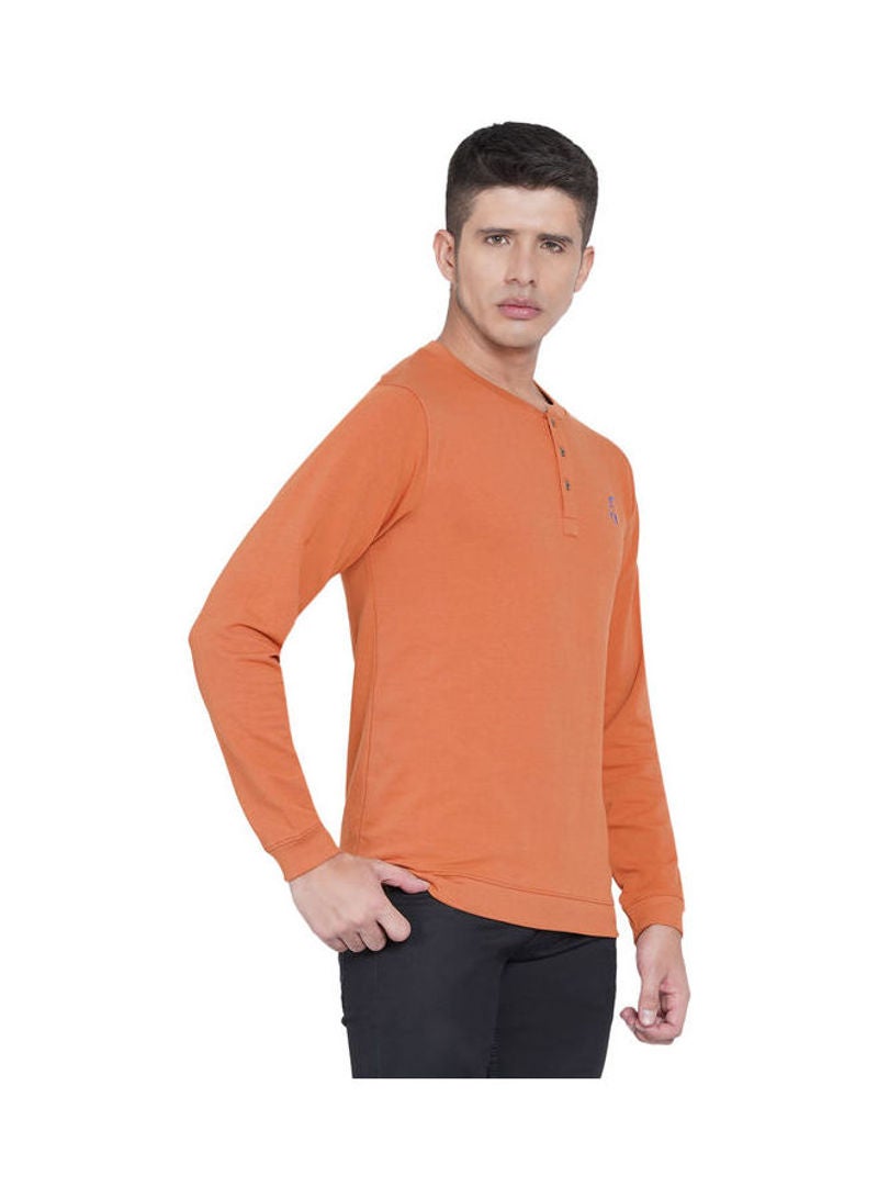 لورين سميث سويت شيرت بأكمام طويلة وأزرار للإغلاق تانجو - Image 3